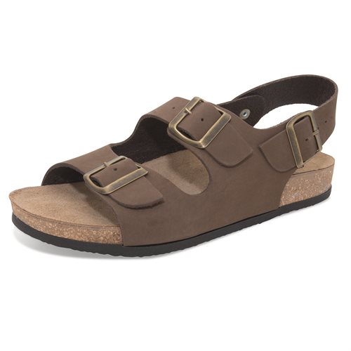 EASY WALK CORK SANDAL WITH HEEL STRAP COFFEE - ASSORTED SIZES